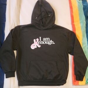 Black 'I am enough.' Graphic Hoodie